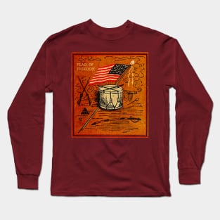 The flag of freedom - a vintage book cover. Long Sleeve T-Shirt